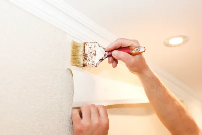 Pose de papier peint à Abondance — revêtements muraux et toiles de verre